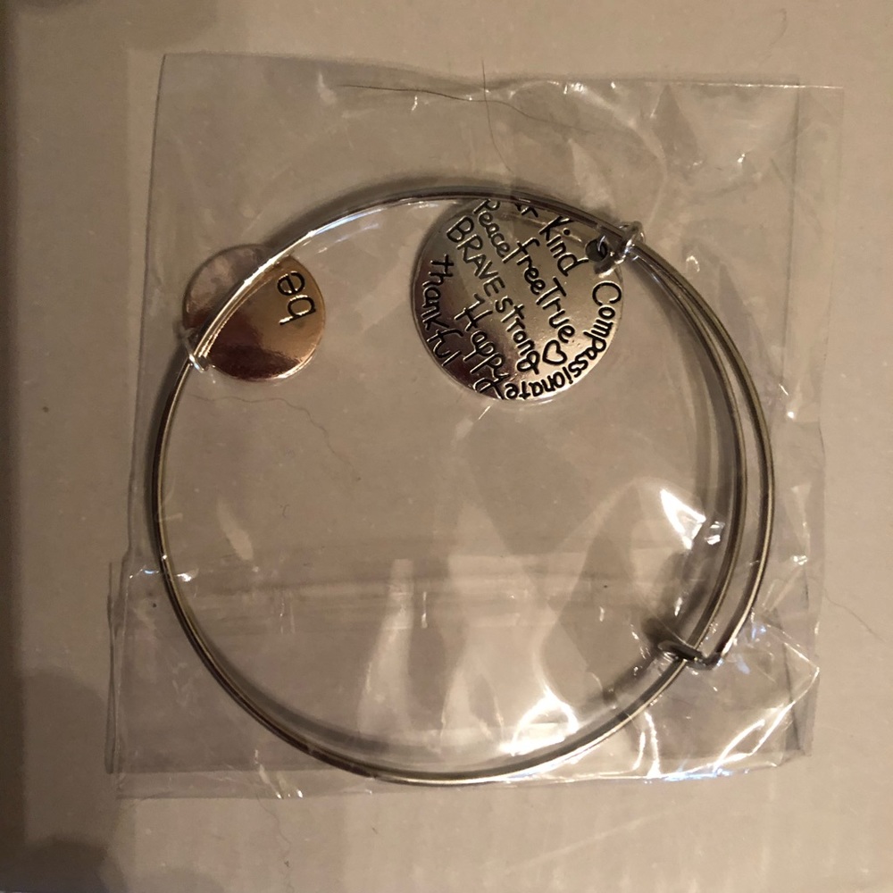 3 Silver Charm Bangle bracelets as lot